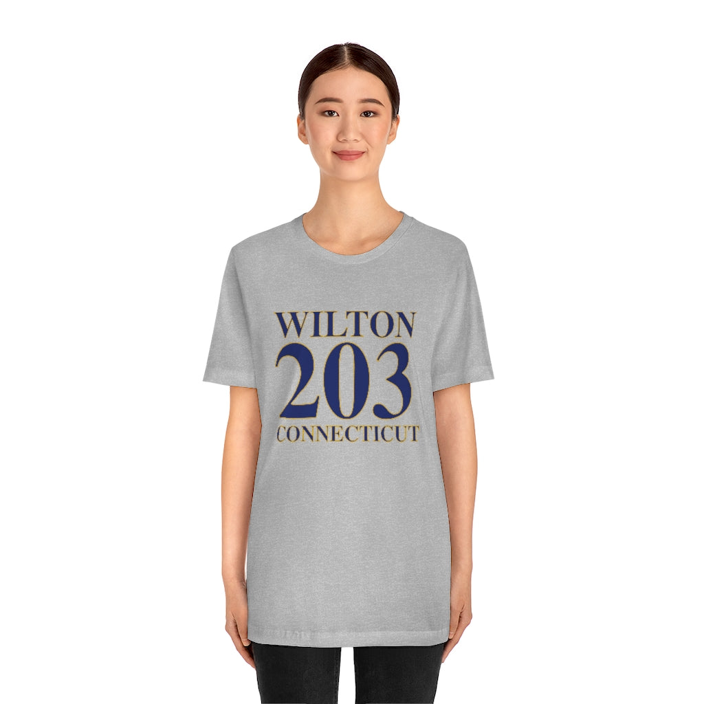 Wilton 203 Connecticut Unisex Jersey Short Sleeve Tee