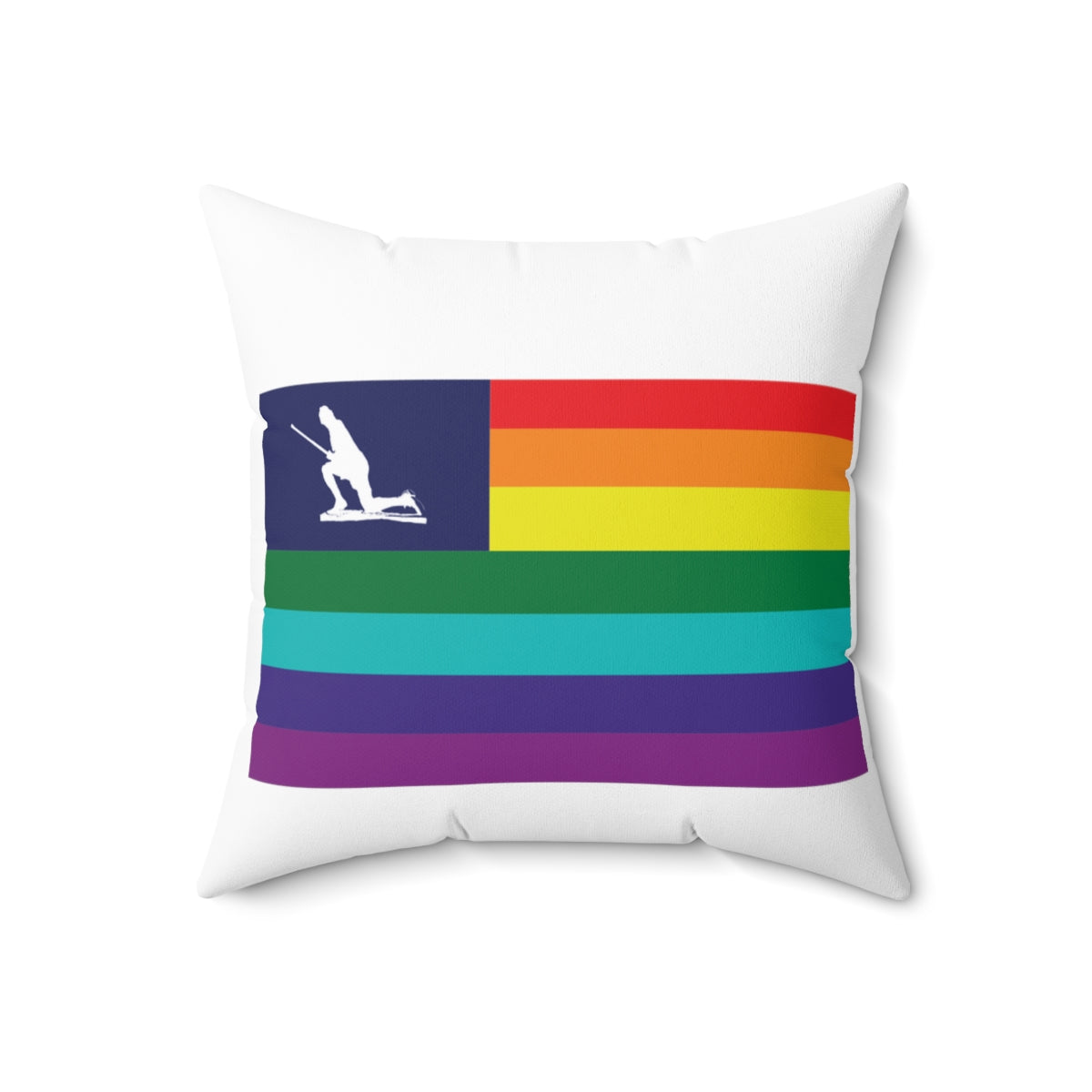 Minuteman Pride Flag Spun Polyester Square Pillow