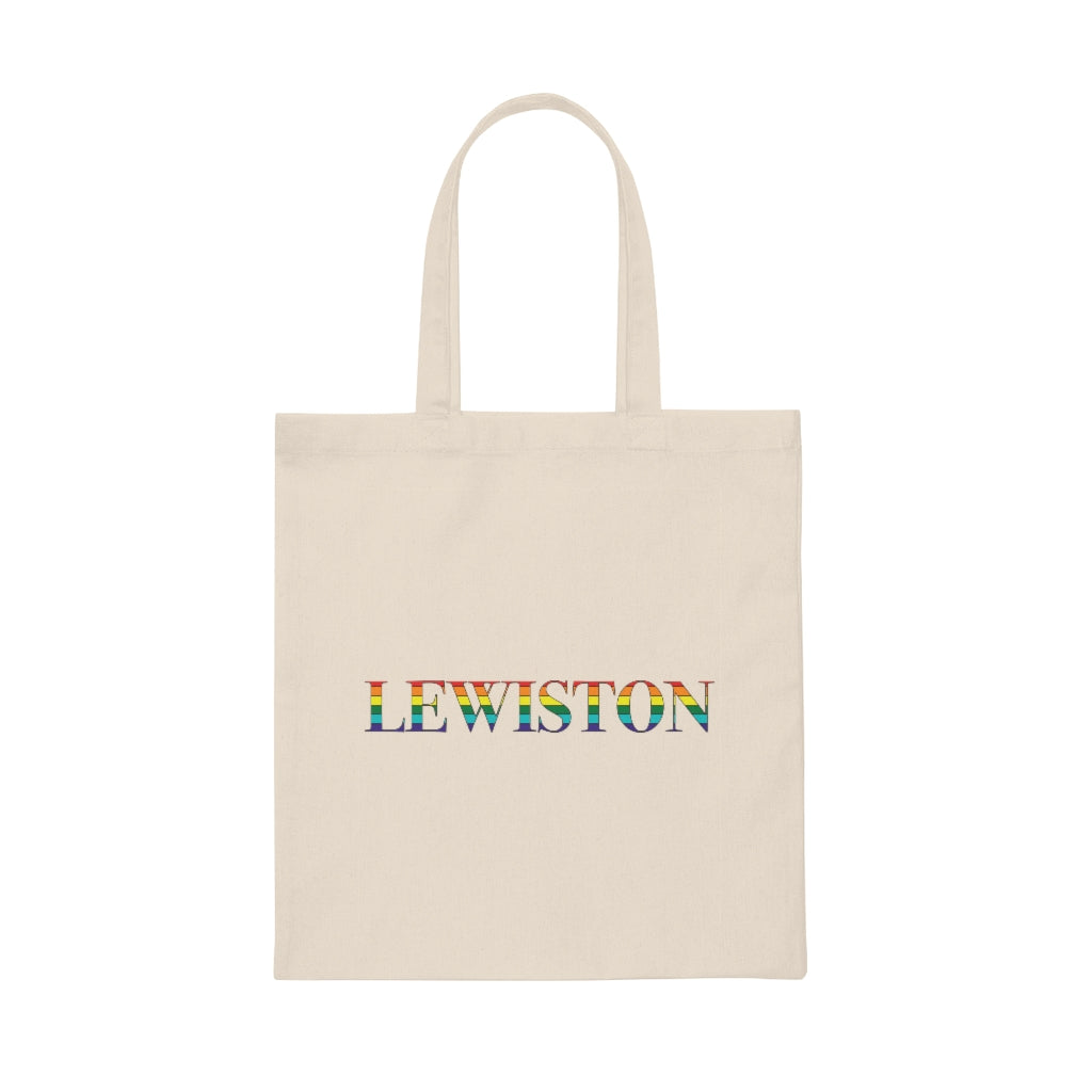 Lewiston Rainbow Canvas Tote Bag