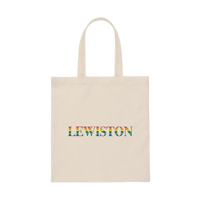 Lewiston Rainbow Canvas Tote Bag