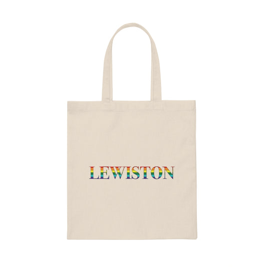 Lewiston Rainbow Canvas Tote Bag