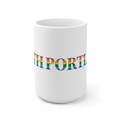 South Portland Rainbow White Ceramic Mug