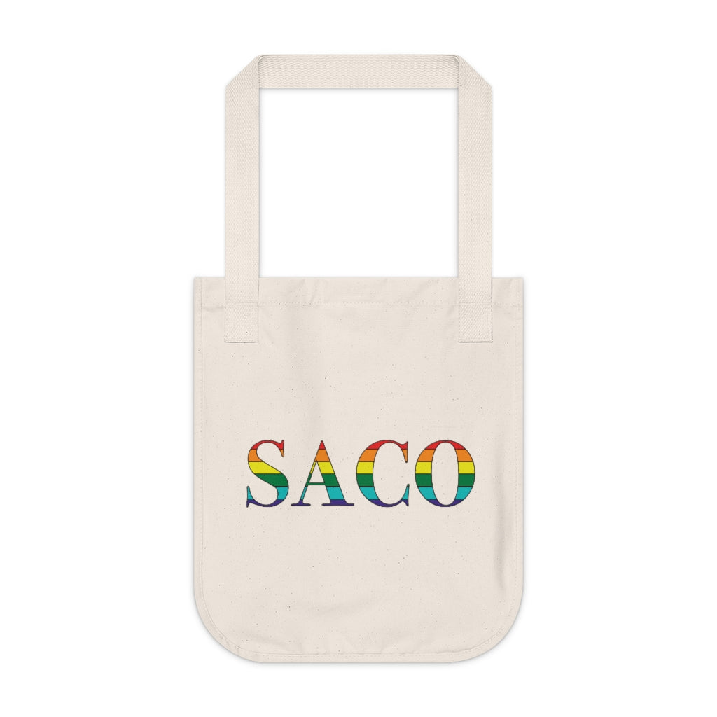 Saco Rainbow Organic Canvas Tote Bag