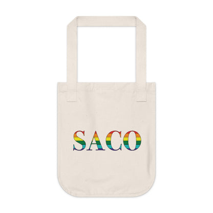 Saco Rainbow Organic Canvas Tote Bag