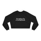 I'd rather be at Jennings Beach Women's Cropped Fleece Pullover
