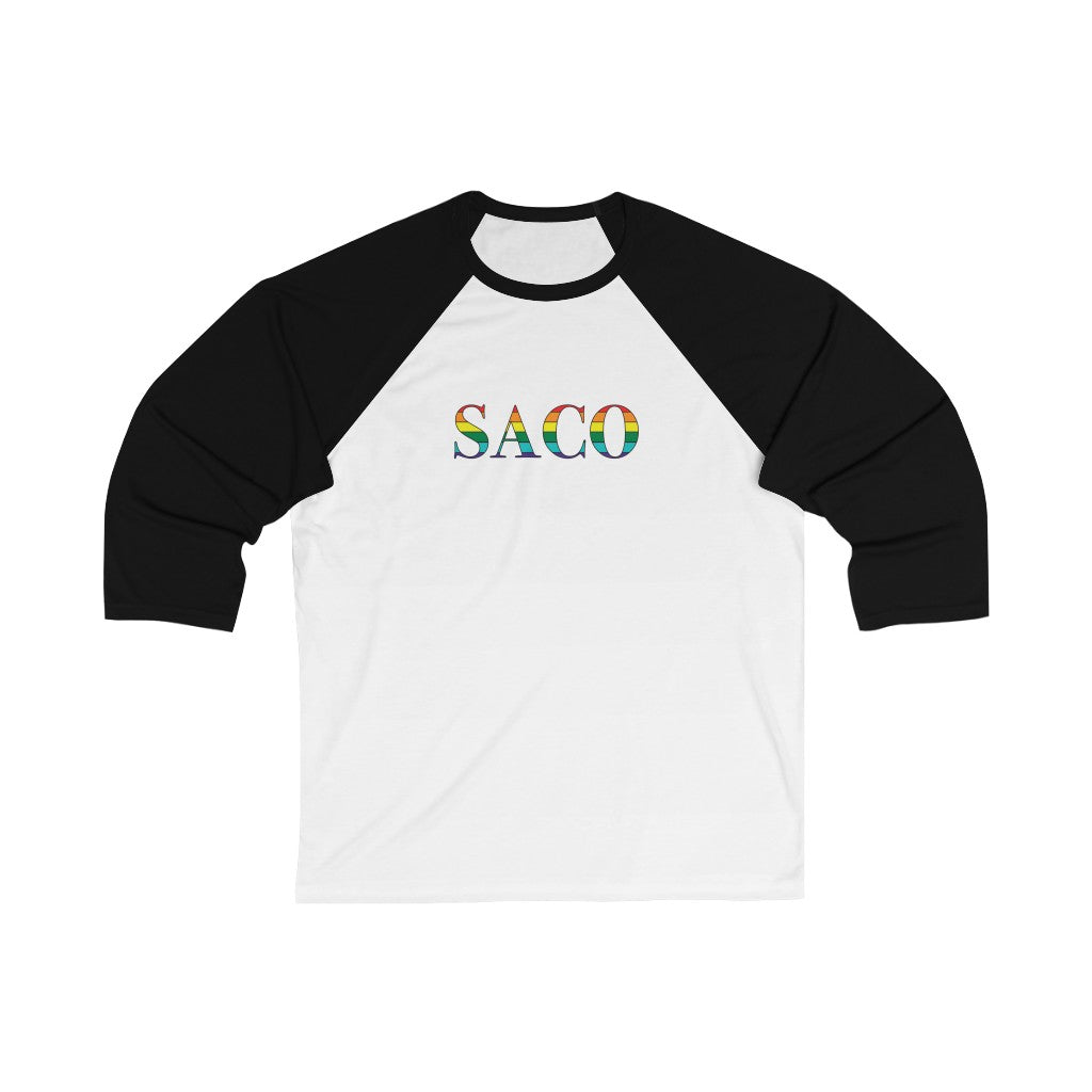 Saco Rainbow Unisex 3\4 Sleeve Baseball Tee