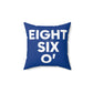 Eight Six O' Spun Polyester Square Pillow