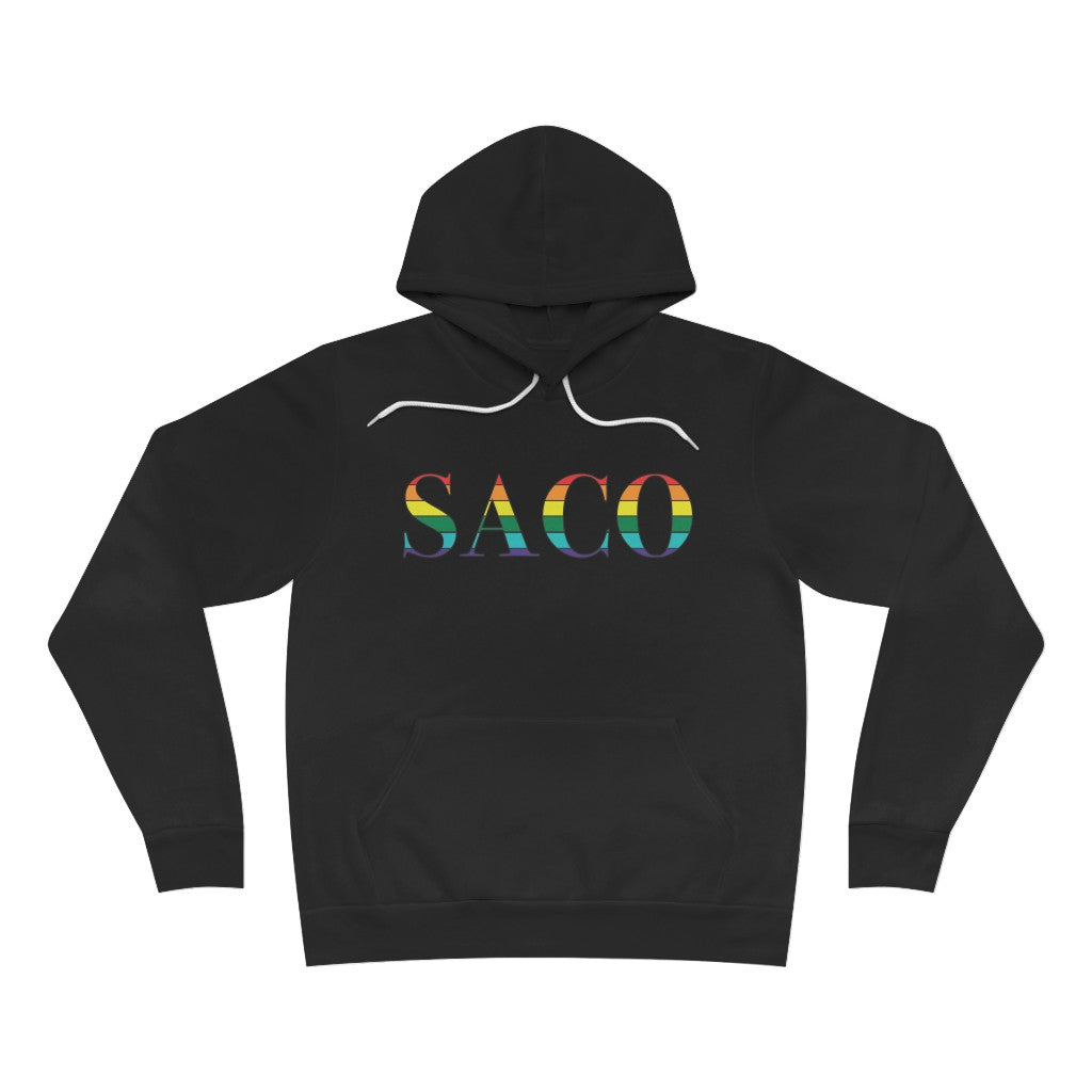 Saco Rainbow Unisex Sponge Fleece Pullover Hoodie