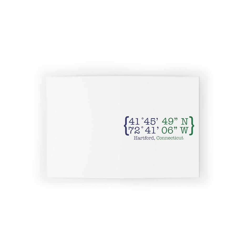 Hartford Coordinates Greeting Cards (8, 16, and 24 pcs)