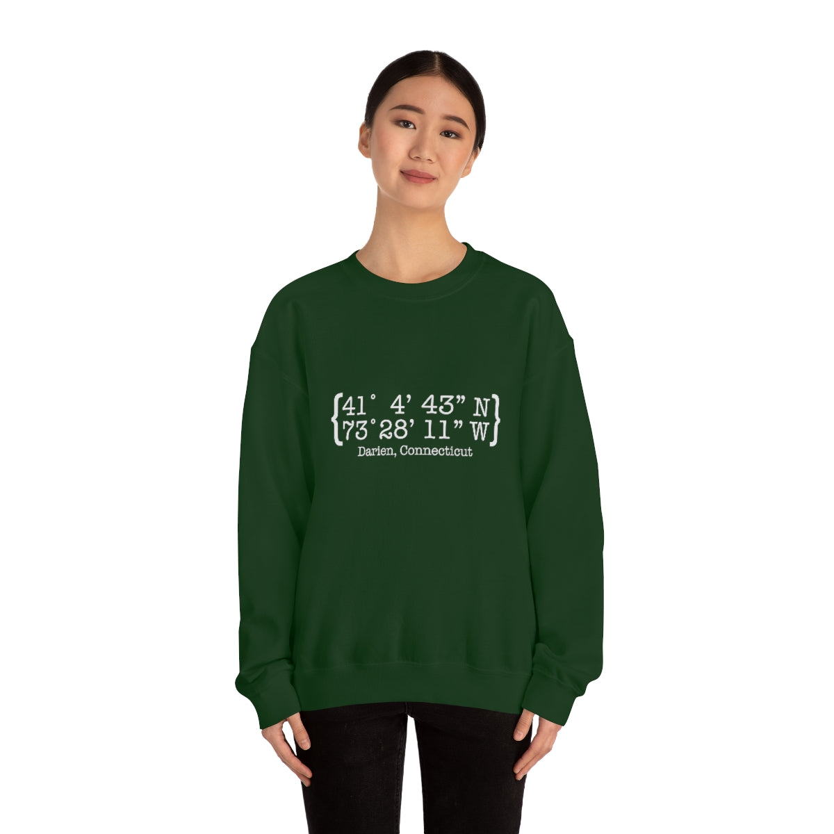 Darien Coordinates Unisex Heavy Blend™ Crewneck Sweatshirt