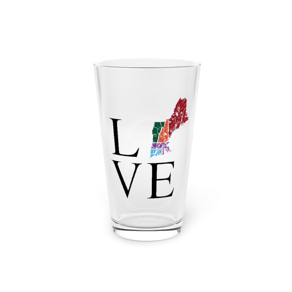 New England Love Pint Glass, 16oz