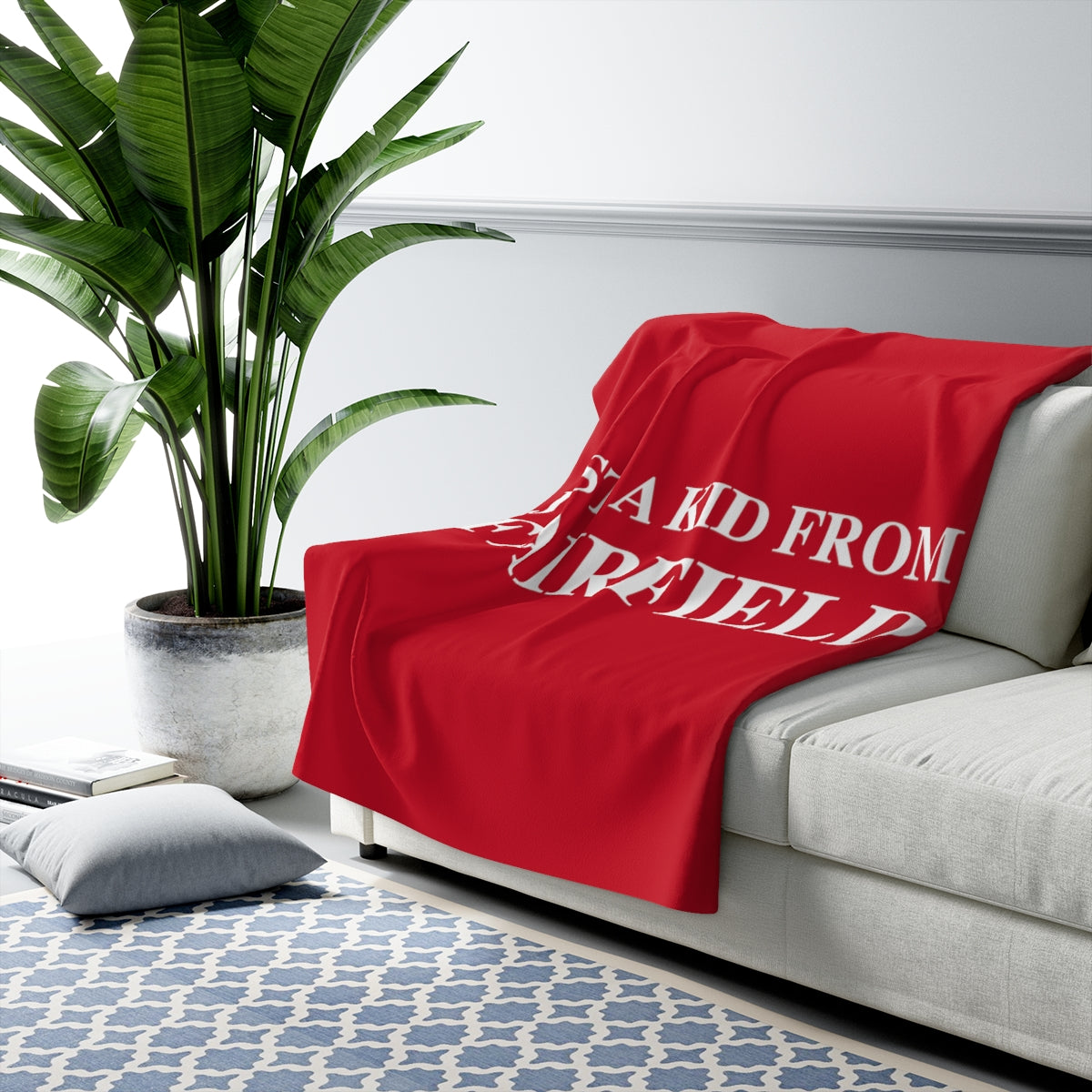 Just a kid from Fairfield Sherpa Fleece Blanket