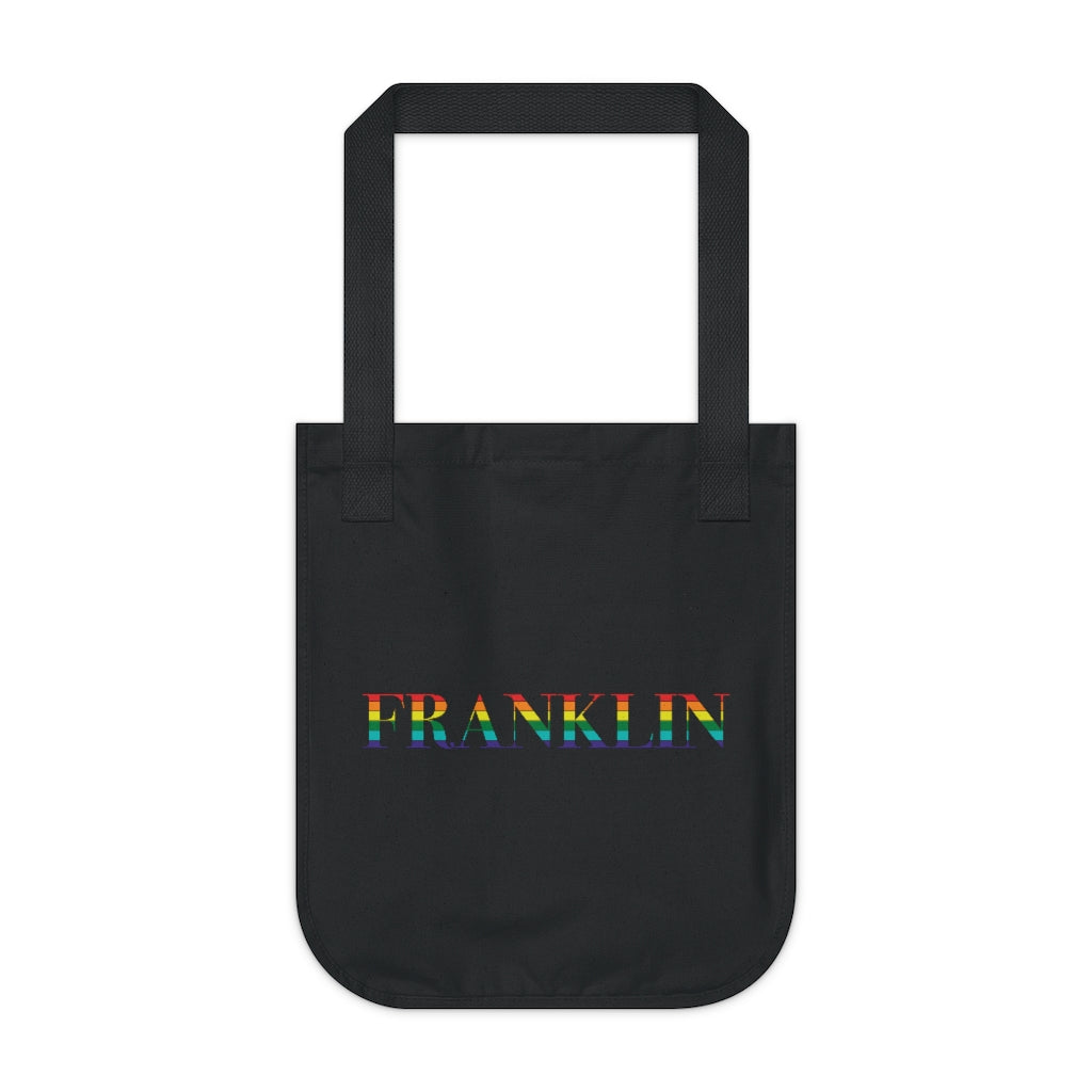 Franklin Rainbow Organic Canvas Tote Bag