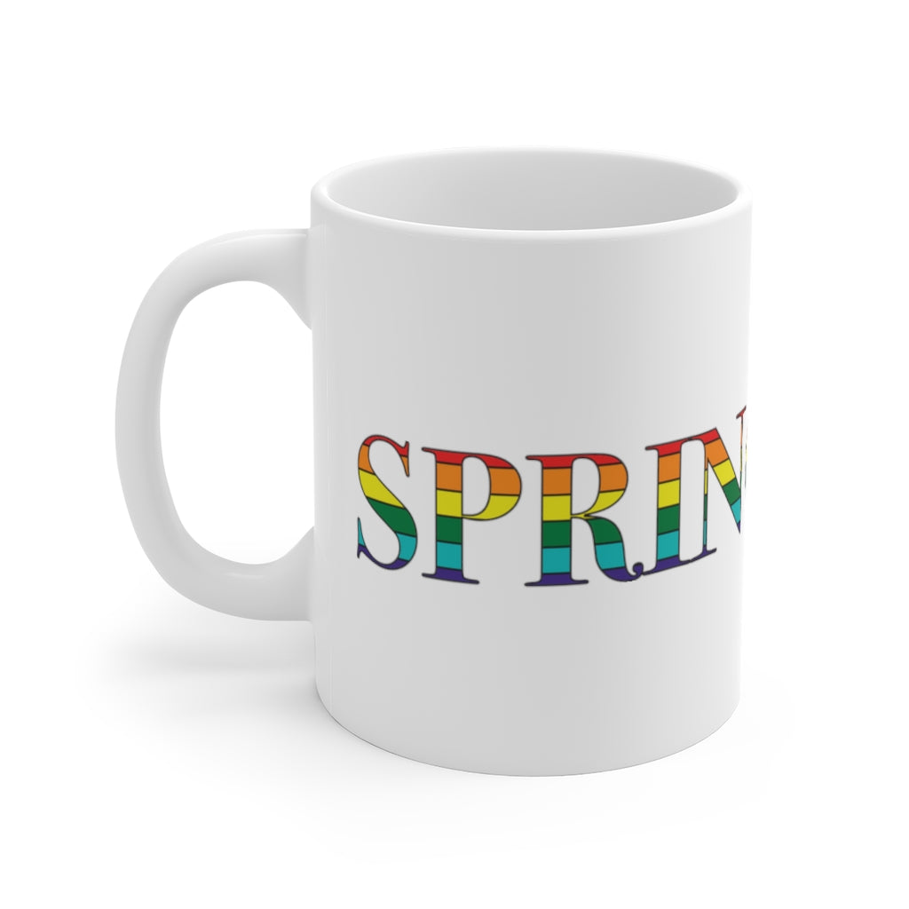 Springfield Rainbow White Ceramic Mug