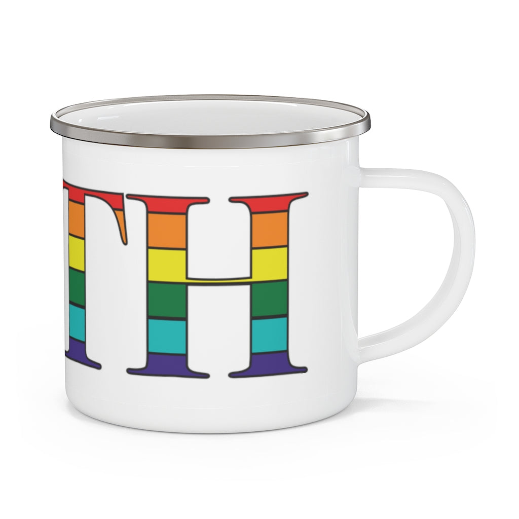 Bath Rainbow Enamel Camping Mug