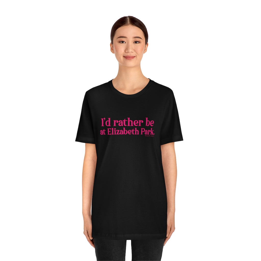 I’d rather be at Elizabeth Park tee shirt.  West Hartford Connecticut tee shirts, hoodies sweatshirts, mugs, and other apparel, home gifts, and souvenirs. Proceeds of this collection go to help Finding Connecticut’s brand. Free USA shipping. 