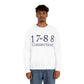 1788 Connecticut American Flag Unisex Heavy Blend™ Crewneck Sweatshirt