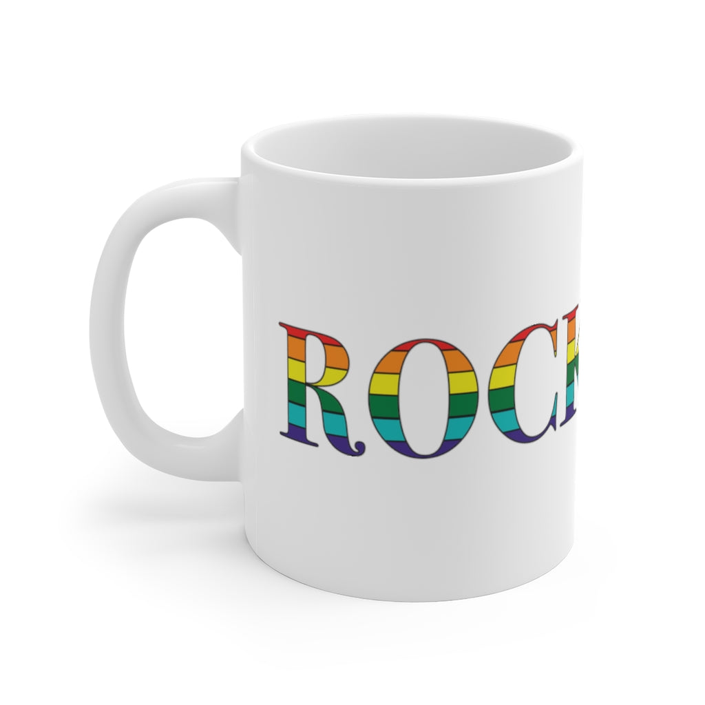 Rockland Rainbow White Ceramic Mug