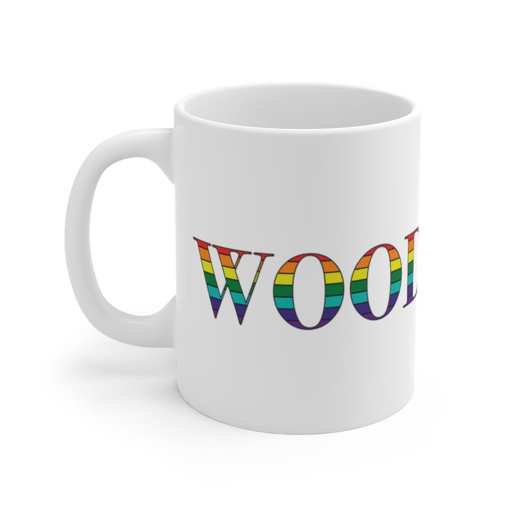 Woodstock Rainbow White Ceramic Mug