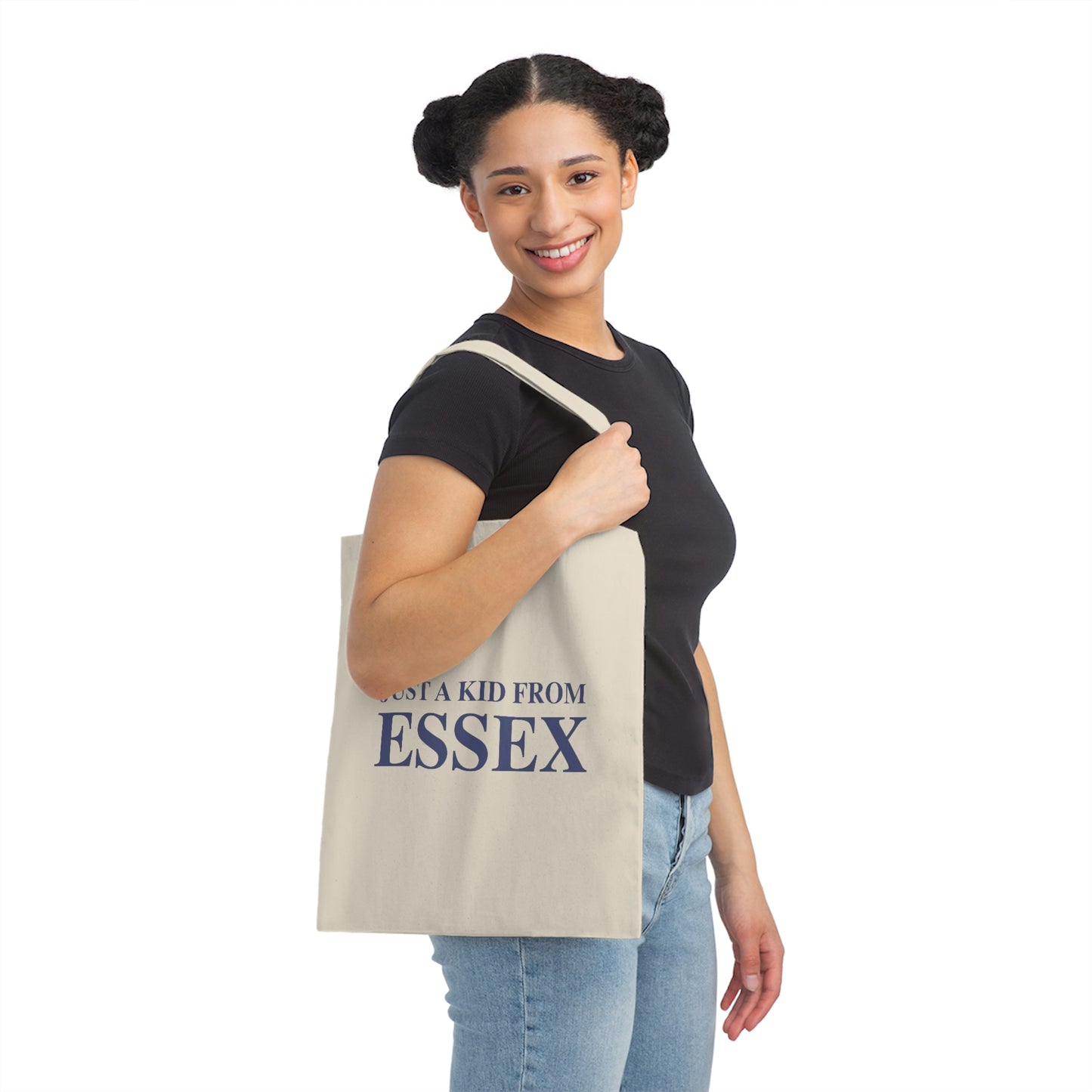 Just a kid from Essex Canvas Tote Bag