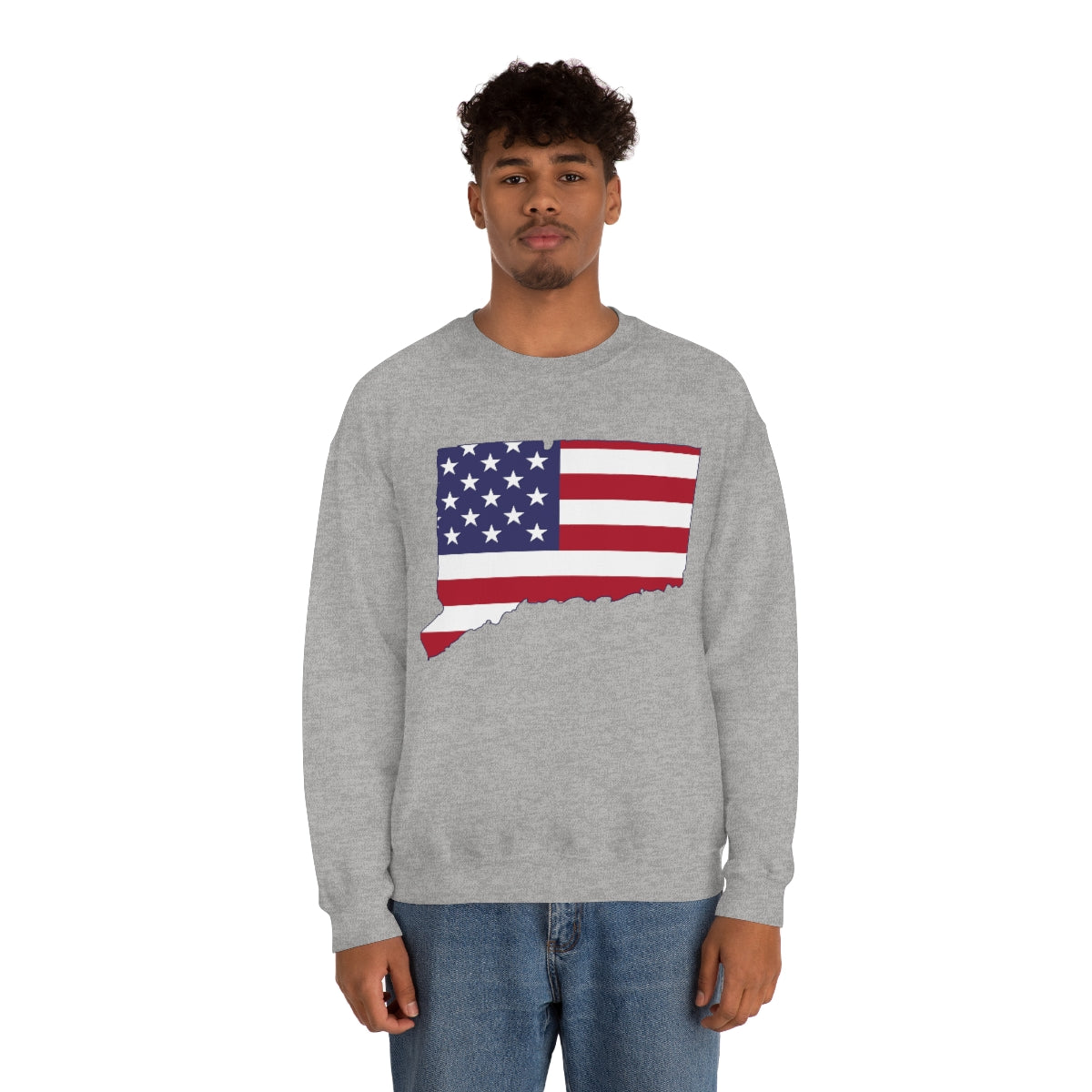 Connecticut American Flag Unisex Heavy Blend™ Crewneck Sweatshirt