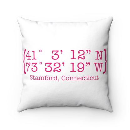 stamford ct coordinates pillow 