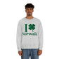 I Clover Norwalk (Green)  Unisex Heavy Blend™ Crewneck Sweatshirt