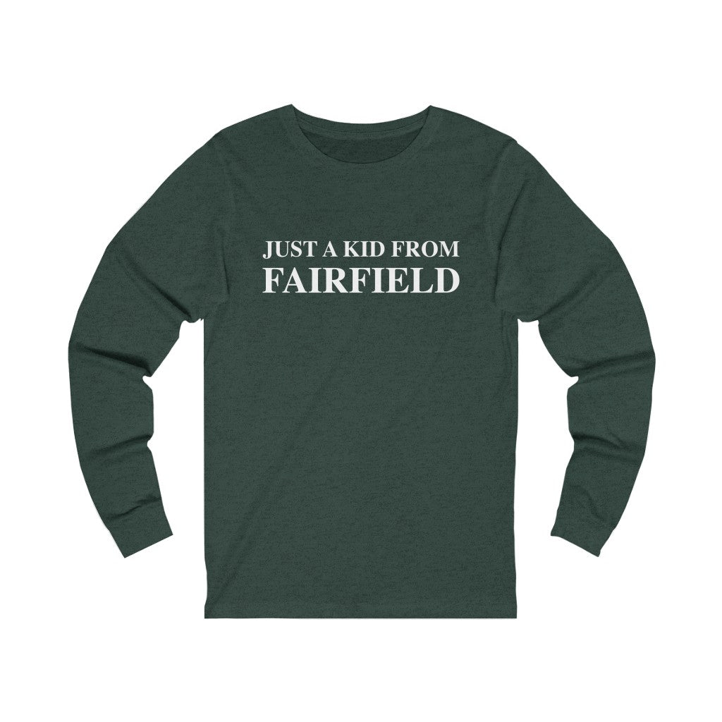 just a kid from fairfield ct / connecticut long sleeve tee shirt