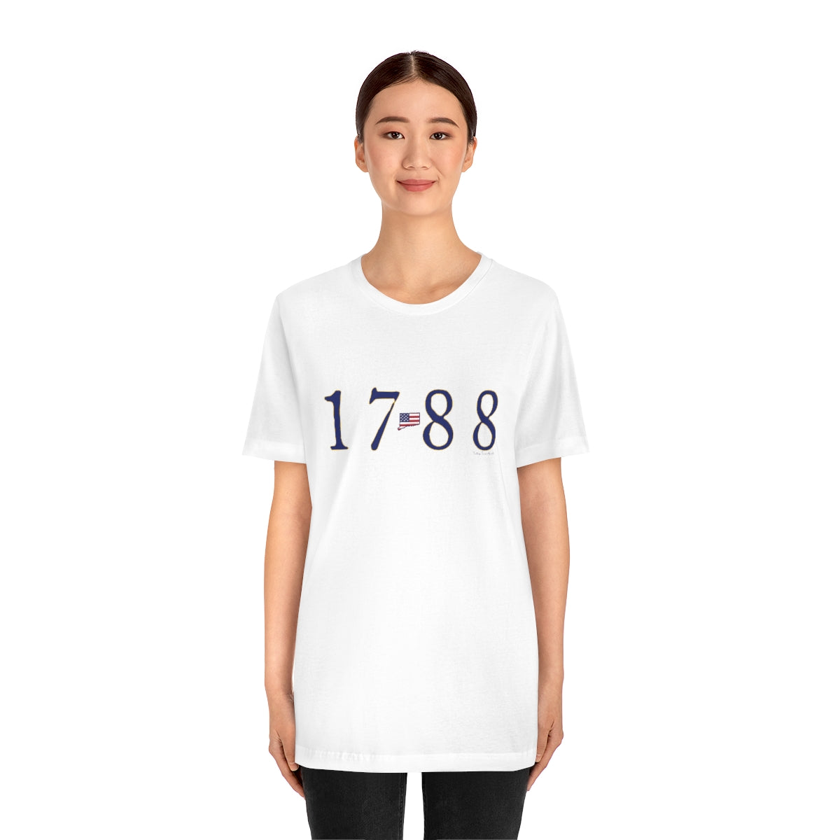 1788 Connecticut - Blue Unisex Jersey Short Sleeve Tee