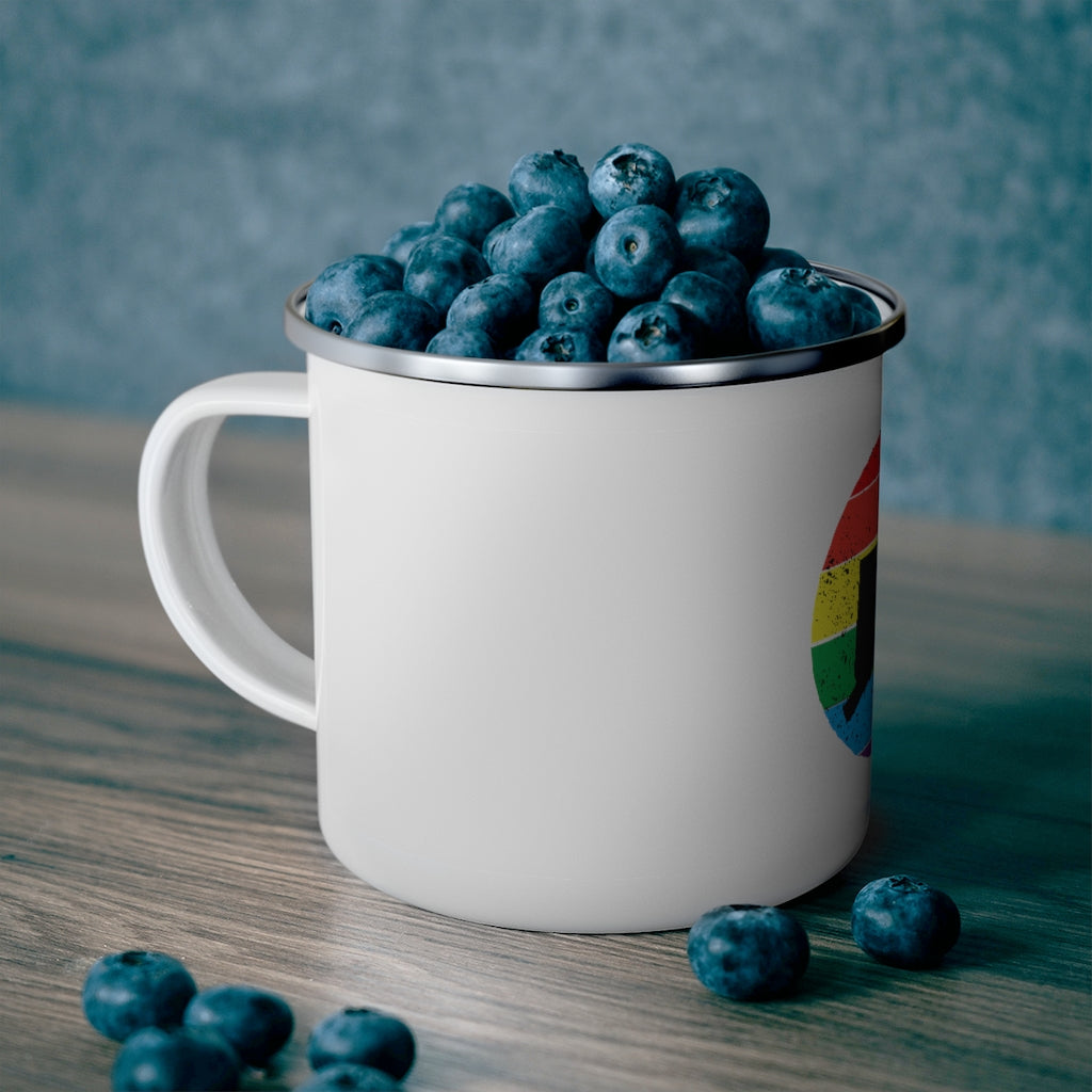 Connecticut Rainbow Enamel Camping Mug