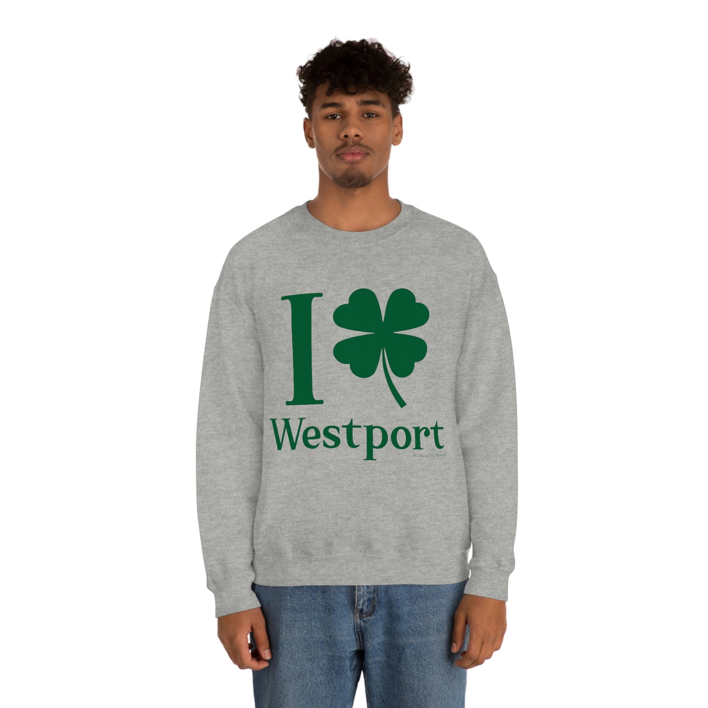 I Clover Westport (Green) Unisex Heavy Blend™ Crewneck Sweatshirt