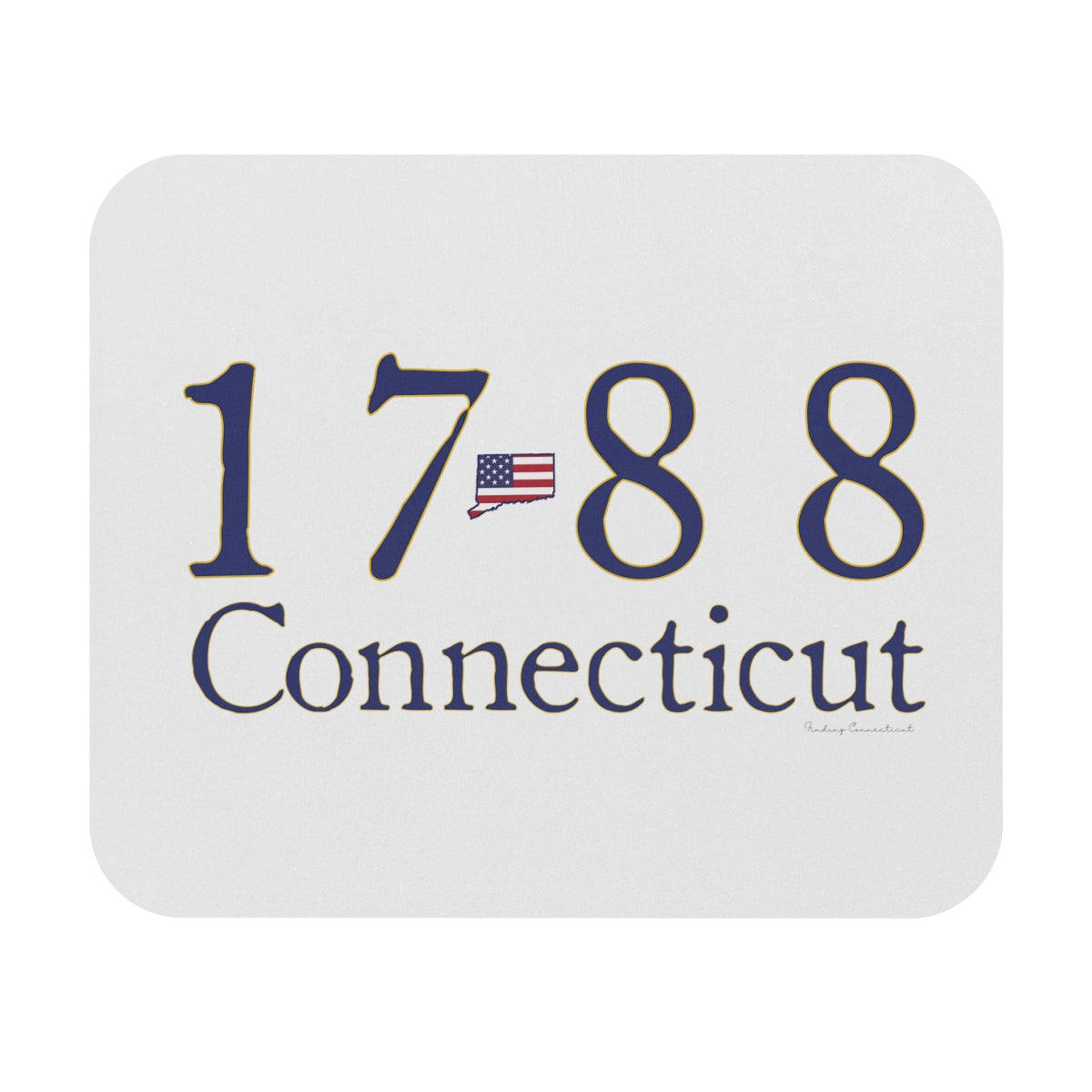 1788 Connecticut American Flag Mouse Pad (Rectangle)