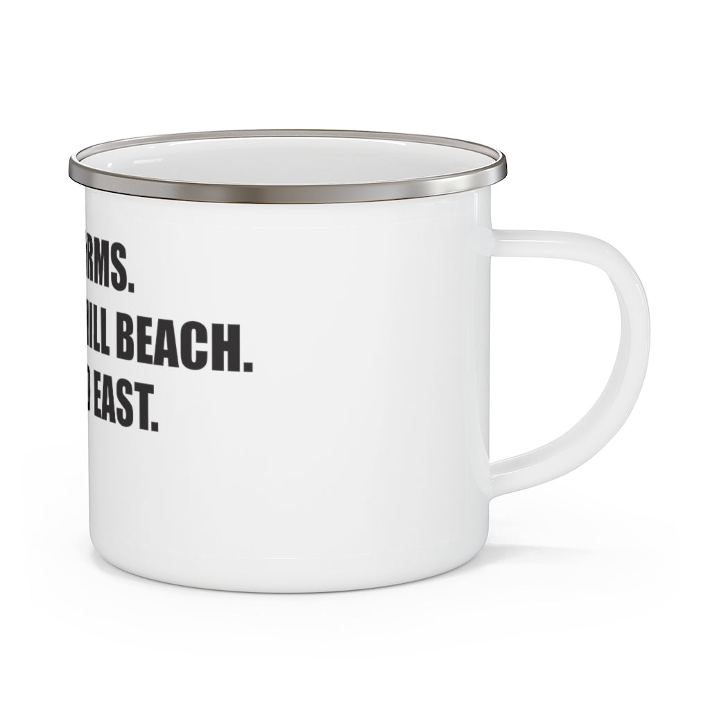  Greens Farms. Burying Hill Beach. Post Road East. Exit 18. Enamel Camping Mug  How do you say Westport without saying Westport? Westport, Connecticut is filled with unique aspects. Each providing different elements that make up the town from historic to modern traditions.   Proceeds of this collection goes to help build Finding Westport and Finding Connecticut's  brands. 