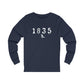 1835 Westport - White Unisex Jersey Long Sleeve Tee