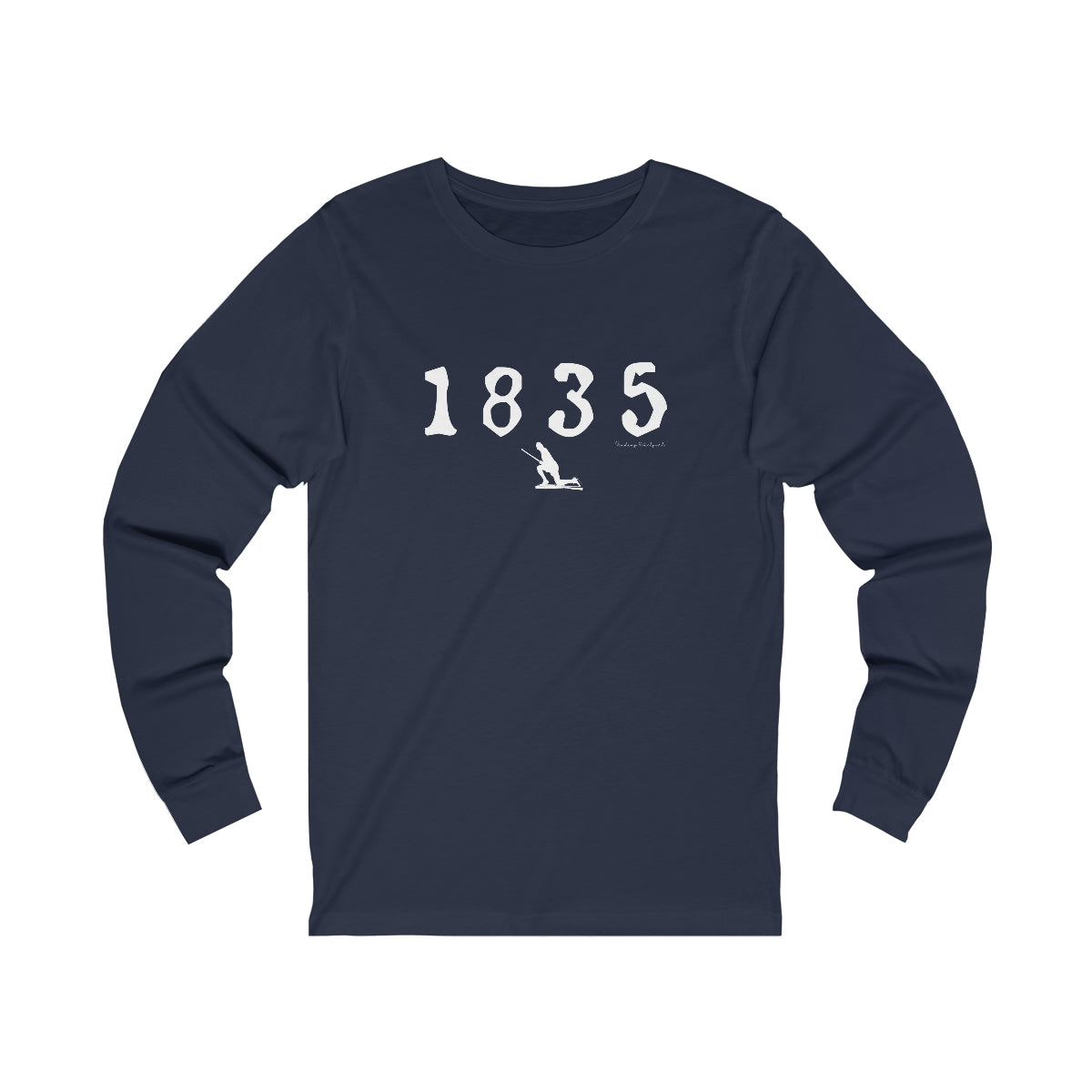 1835 Westport - White Unisex Jersey Long Sleeve Tee