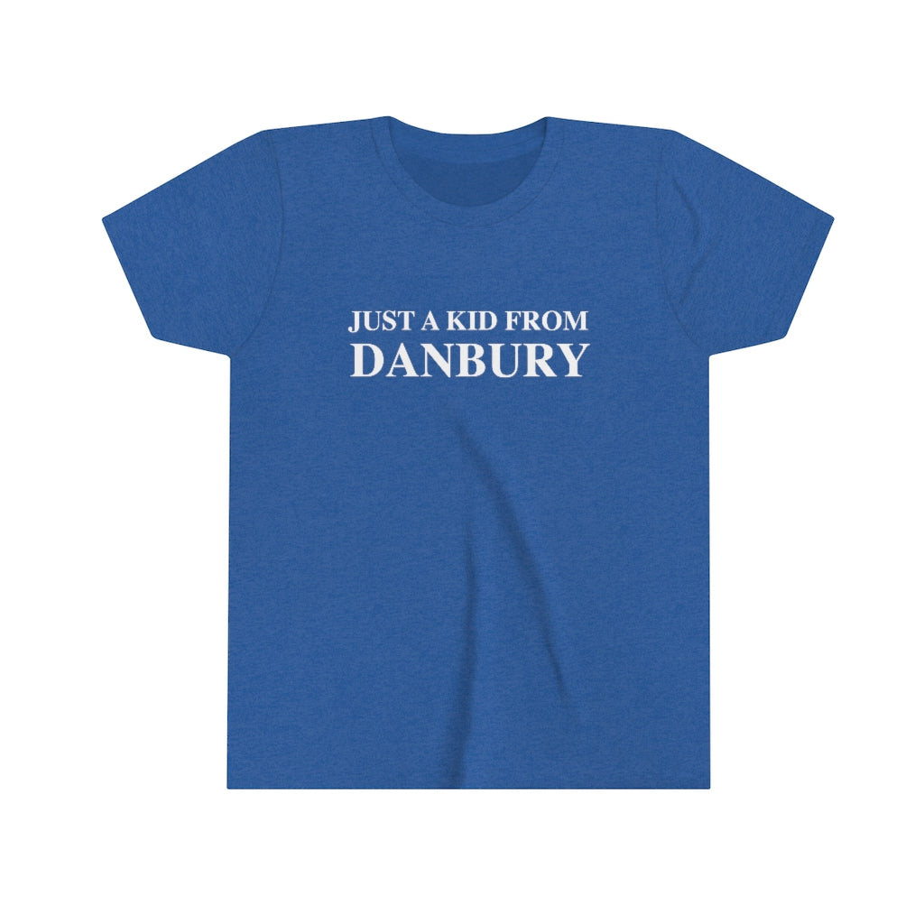 just a kid from danbury ct kids  tee shirt