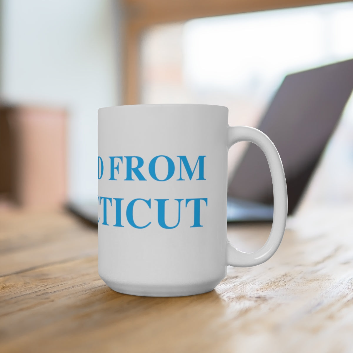 Just a kid from Connecticut White Ceramic Mug