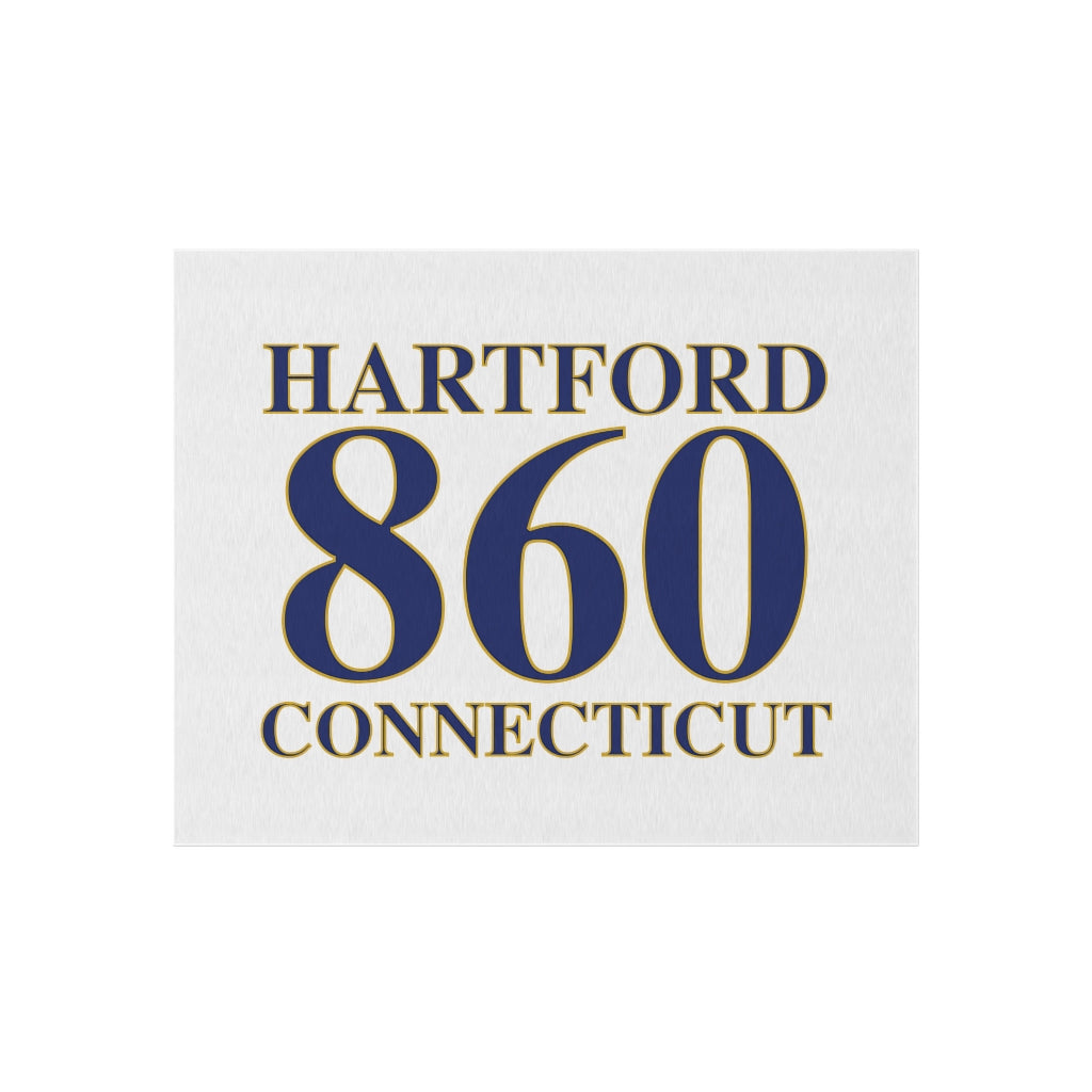 Hartford 860 Connecticut Outdoor Rug 860 Hartford Collection. Inspired by the Connecticut flag and the 860! Show off for your pride for Connecticut and Hartford!   Proceeds of this collection go to help build Finding Connecticut’s website and brand. • Free USA shipping   Click here to go to our home page 