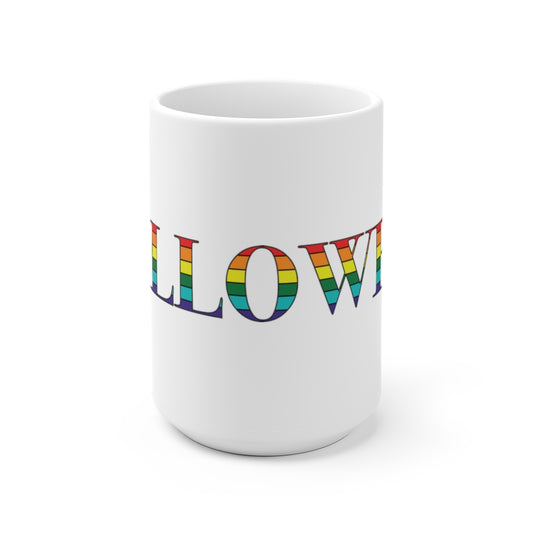 Hallowell Rainbow White Ceramic Mug