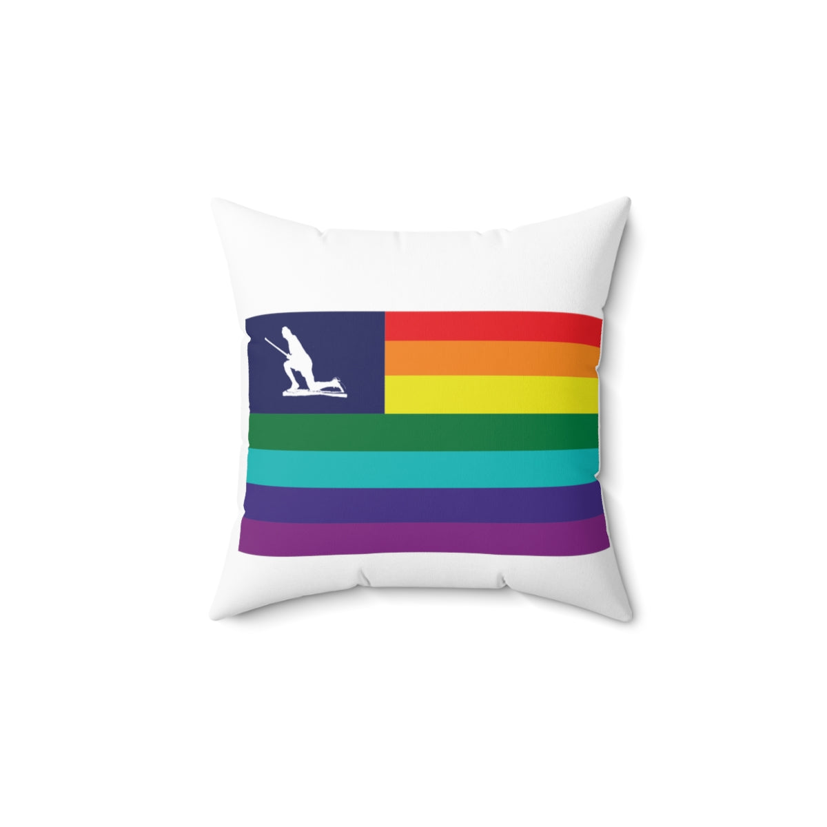 Minuteman Pride Flag Spun Polyester Square Pillow