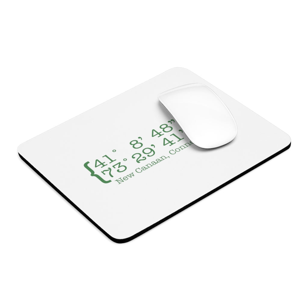 New Canaan Coordinates Mousepad  Does New Canaan, Connecticut always have a special place in your heart. The Coordinates collection marks the spot for the special place you have ties to.   Proceeds helps grow Finding New Canaan and Finding Connecticut's brand grow. 