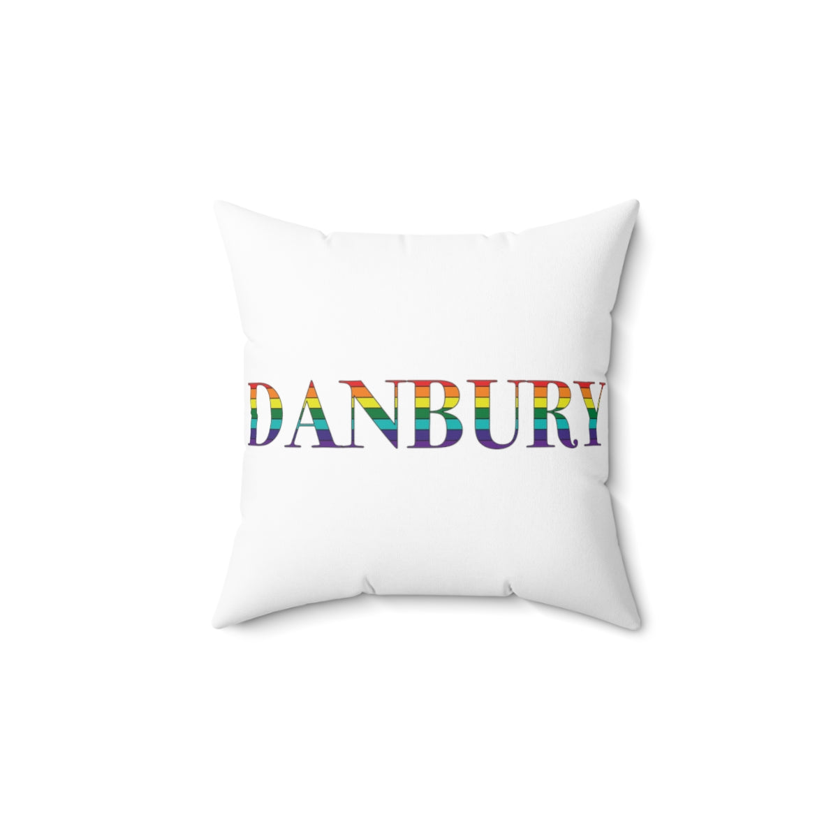 Danbury Rainbow Spun Polyester Square Pillow