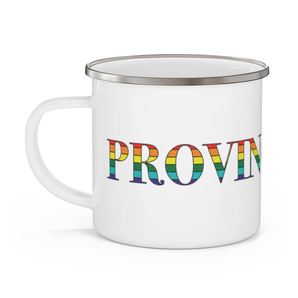 Provincetown Rainbow Enamel Camping Mug