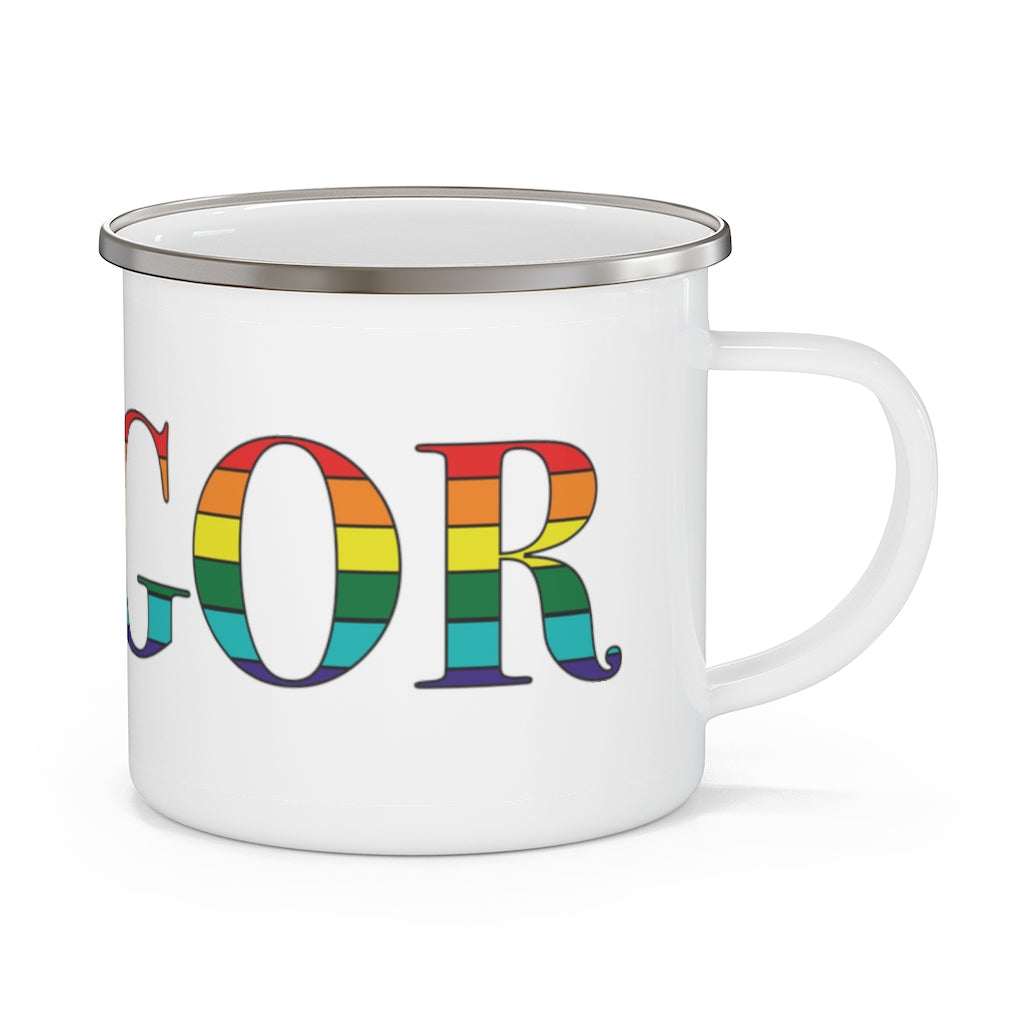 Bangor Rainbow Enamel Camping Mug