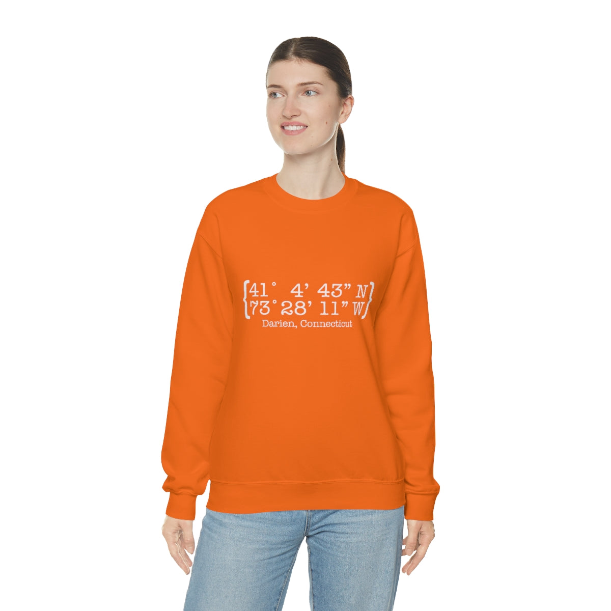 Darien Coordinates Unisex Heavy Blend™ Crewneck Sweatshirt