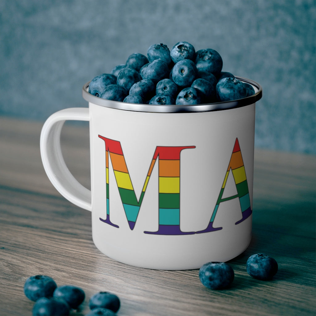 Maine Rainbow  Enamel Camping Mug