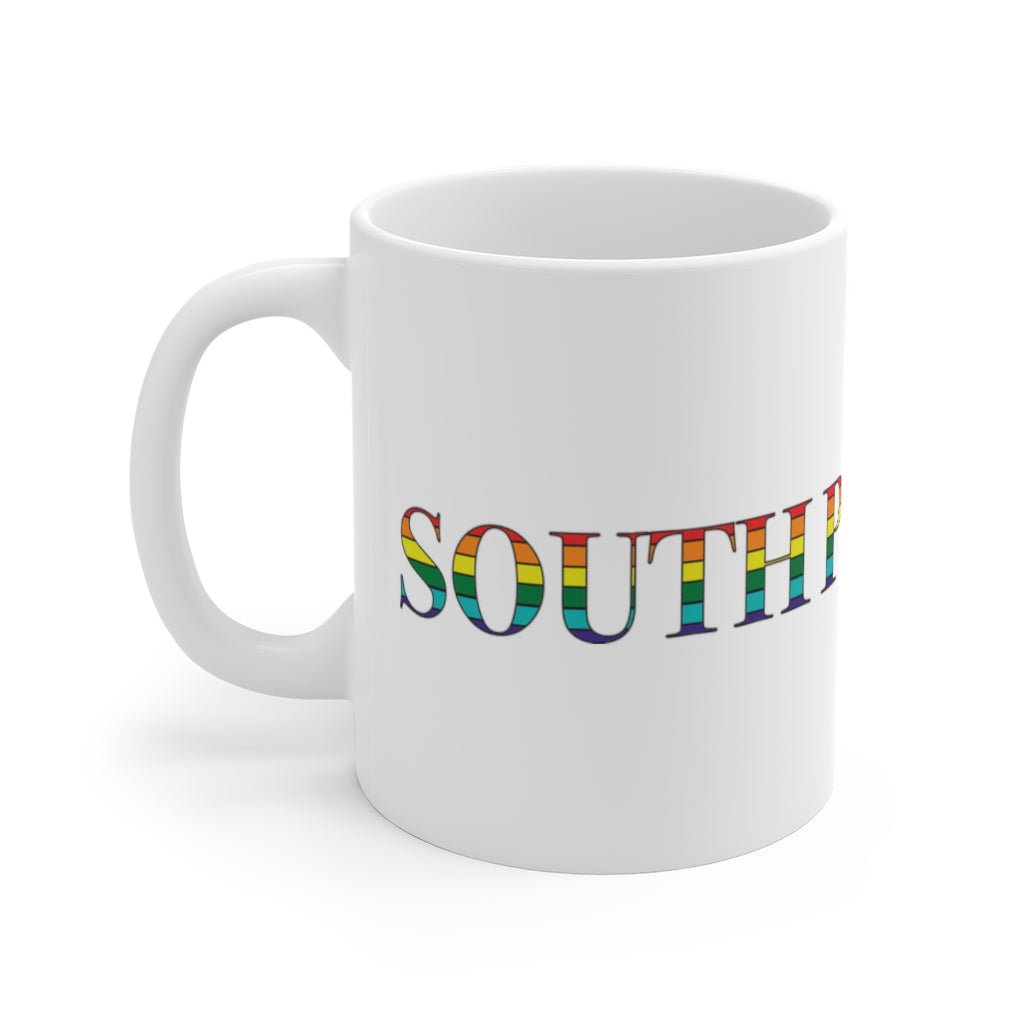 South Portland Rainbow White Ceramic Mug