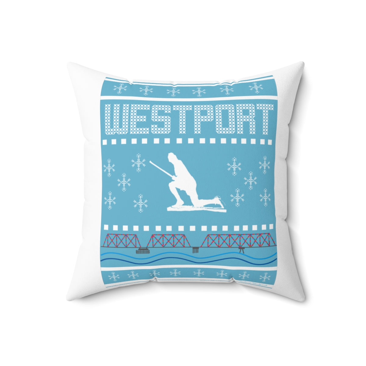 Westport Ugly Holiday Spun Polyester Square Pillow