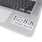 1788 Connecticut American Flag Kiss-Cut Stickers