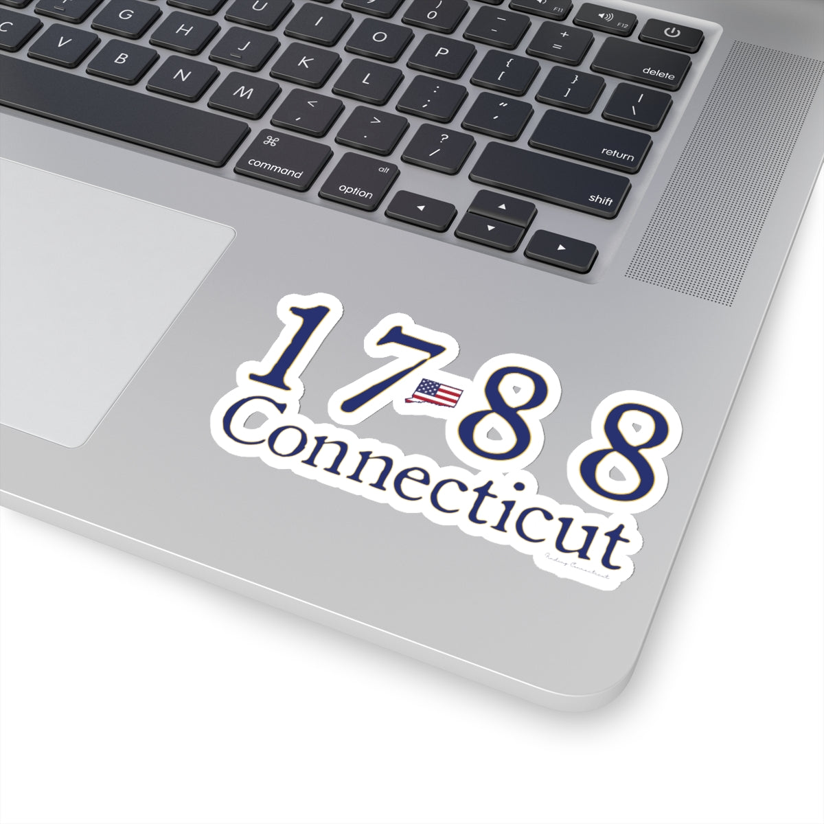 1788 Connecticut American Flag Kiss-Cut Stickers